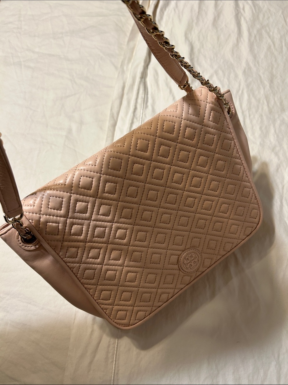 Tory Burch Quilted Shoulder Bag - Blush